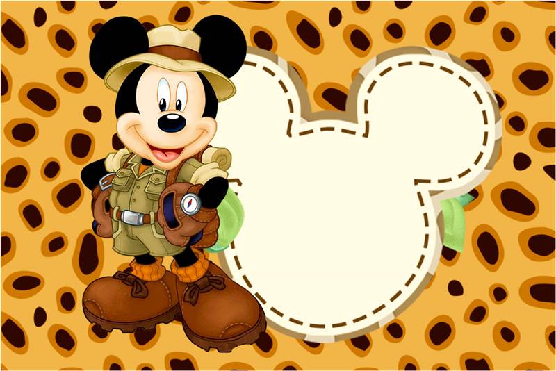 +20 Convites do Safari do Mickey – Inspire-se! – Modelos de Convite