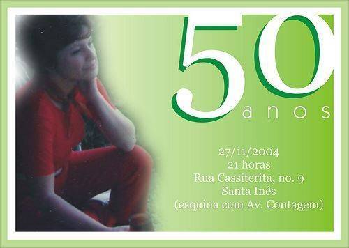 Convites Para Aniversário De 50 Anos Modelos De Convite