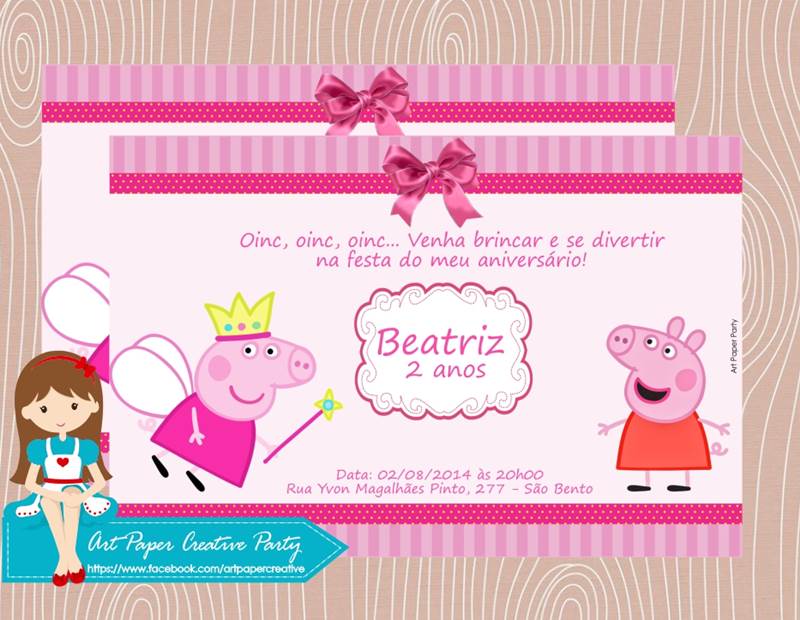 40 Convites Da Peppa Pig E George Modelos De Convite