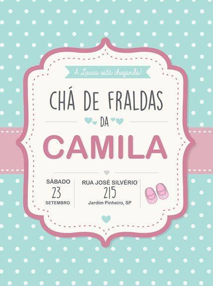 Convite Para Chá De Bebê Virtual Convite Chá De Fraldas Online